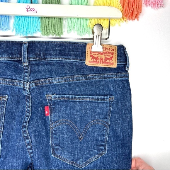Levi’s Classic Crop Dark Wash Denim Casual High Rise Capri Denim Jeans Size 30 - Picture 5 of 16
